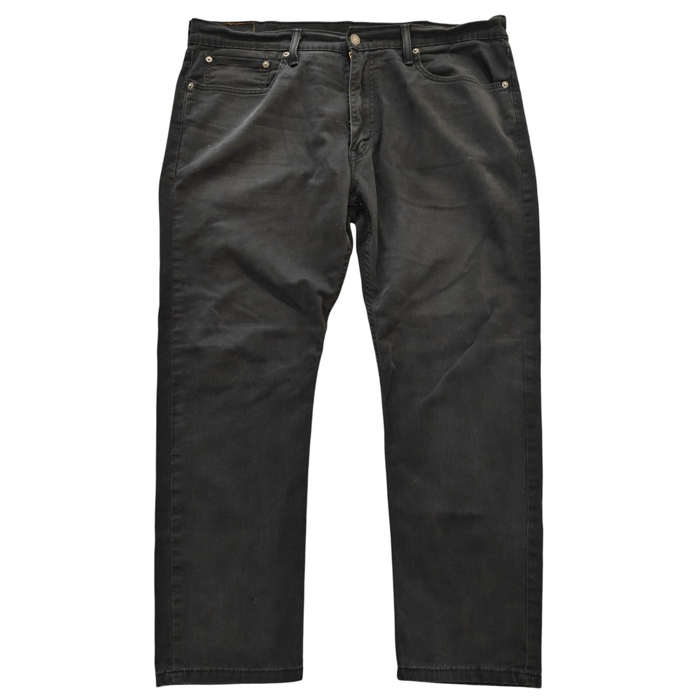 Levis 502 Regular Taper Pants Mens 38x30 Charcoal Grey Faded Black 29507-0050 - Picture 1 of 7